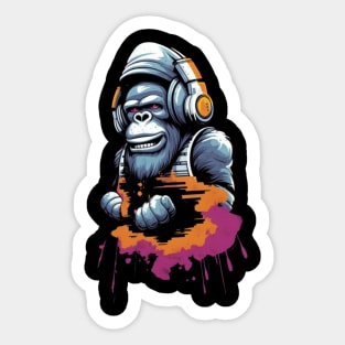 Crazy Cool Monkey Sticker